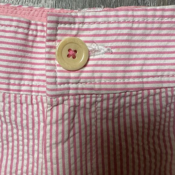 Lilly Pulitzer Pink Seersucker Scallop Hem Shorts - Picture 4 of 7